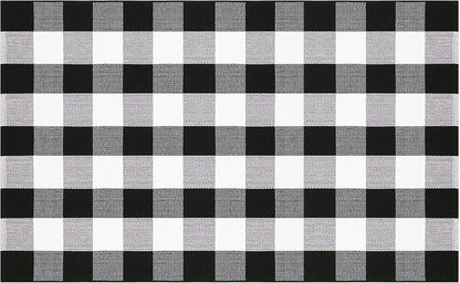 Buffalo Plaid Rug 3X5 Ft Outdoor Large Black and White Checked Rug Cotton Reversible Hand-Woven Indoor Washable Entryway Front Porch Decor Rugs for Layered Welcome Front Door Mats1