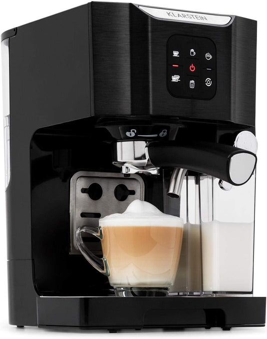 Bellavita Coffee Maker, Self-Cleaning System, 3-In-1 Function for Espresso, Cappuccino, Latte Macchiato, 20-Bar Pump, 1450 W, 1.4L (0.4 Gallon) Water Tank, Removable Drip Tray, Black