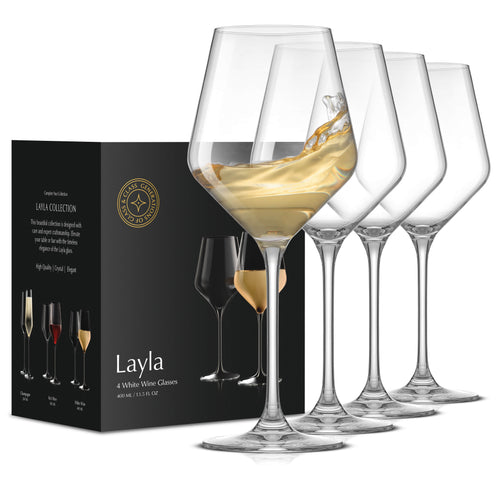 Layla White Wine Glasses, Set of 4